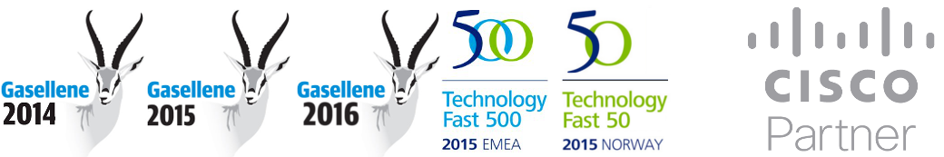 Gazelle 2014, Gazelle 2015, Gazelle 2016, Techonology Fast 500 2016 EMEA, Techonology Fast 50 2015 Norway